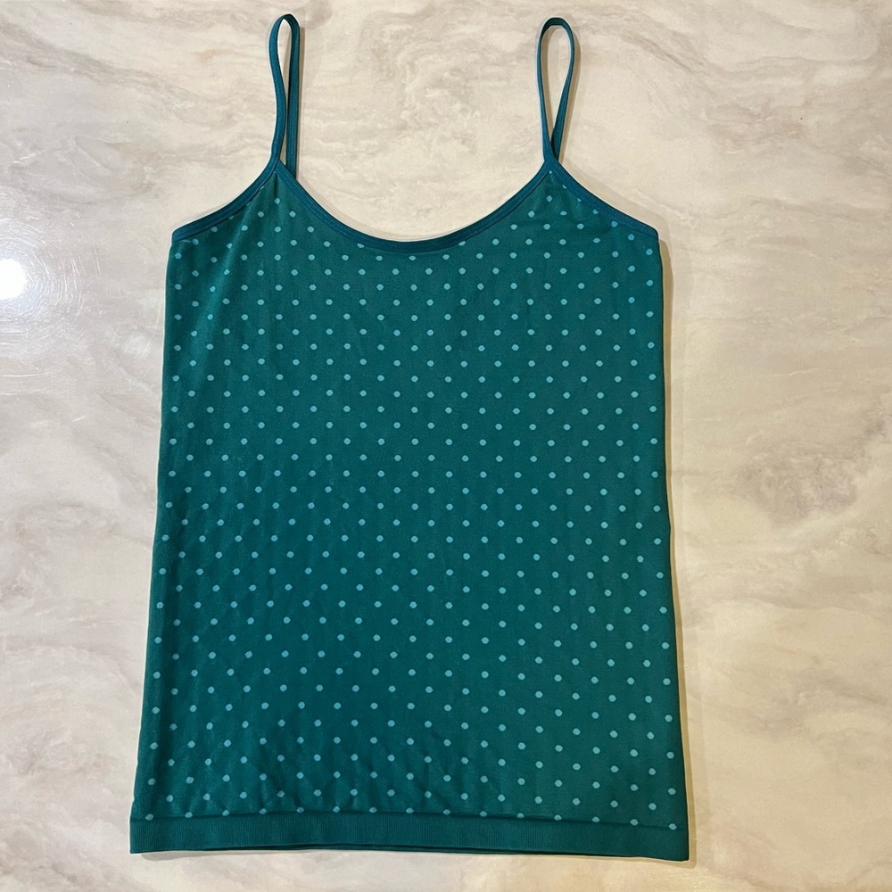 The Limited teal polka dot cami tank top - Medium
